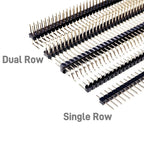 5 20 100 Pcs 2.54 MM Pitch Pin Header Male Dual Straight 90 180 Degree Single Row Right Angle SMD 1x40 Pin 2x40 Position