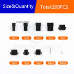 200PCS SM2.54mm Pitch 2/3/4/5Pin JST SM Connectors Male and Female Header Plug Housing Pin Connectors Crimp Terminal Adapter