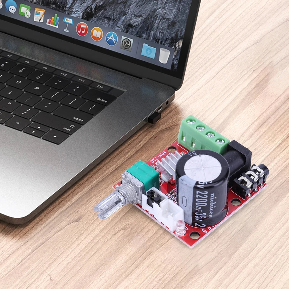 PAM8610 Mini Hi-Fi Audio Stereo Amplifier Board D Class 2x10W Audio Receiver Amplifier Board Module Part 3.5MM Input Jack