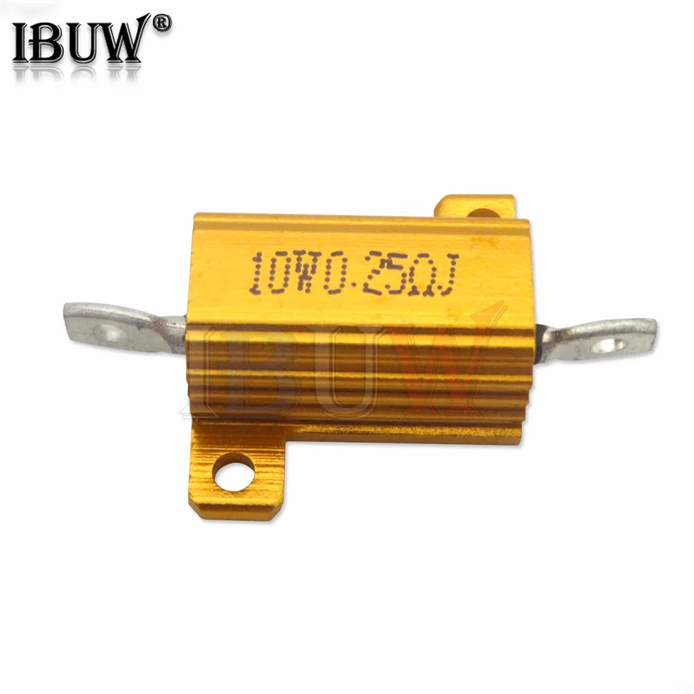 1PCS RX24 10W Aluminum Power Metal Shell Case Wirewound Resistor 0.01 ~ 30K 1 2 3 5 6 8 10 20 100 150 200 300 500 1K 10K ohm