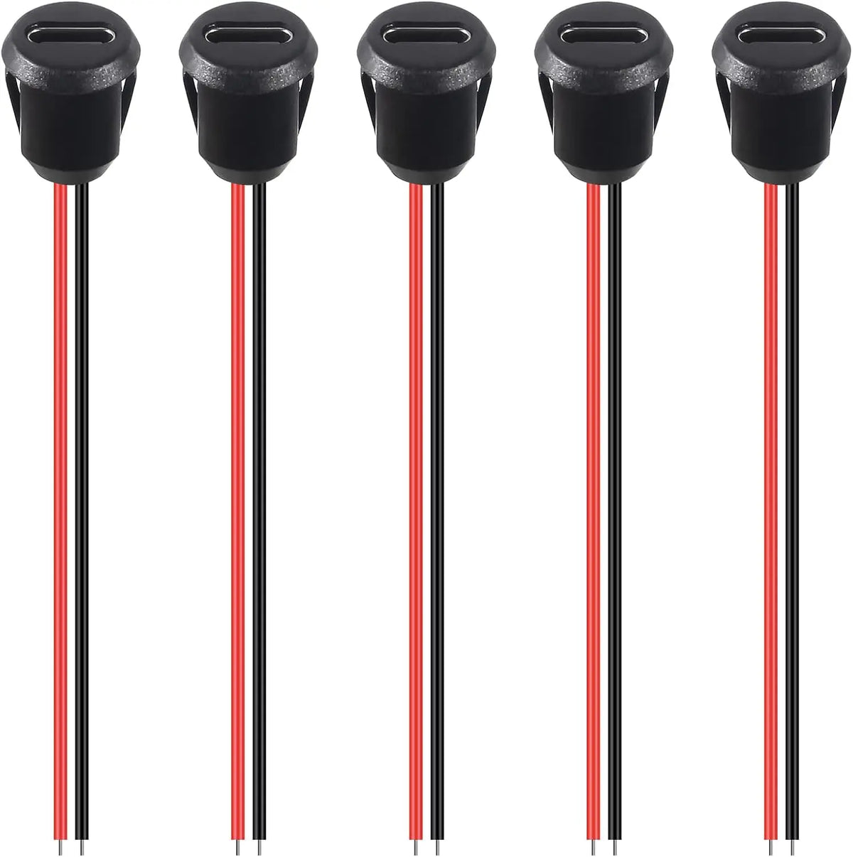 5/10PCS Type-C Female Chassis 2 Pin Type-C Female Socket Connector Waterproof Jack Female Charging Port 3A USB-C Charger Plug