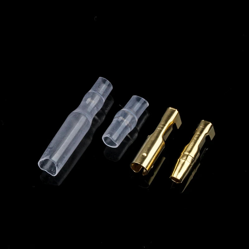 200PCS 50 Set 3.9mm Male Female Motorcycle Bullet Connector Socket Classic TerminalS For Cable Wire of 1.0 mm to 2.5 mm