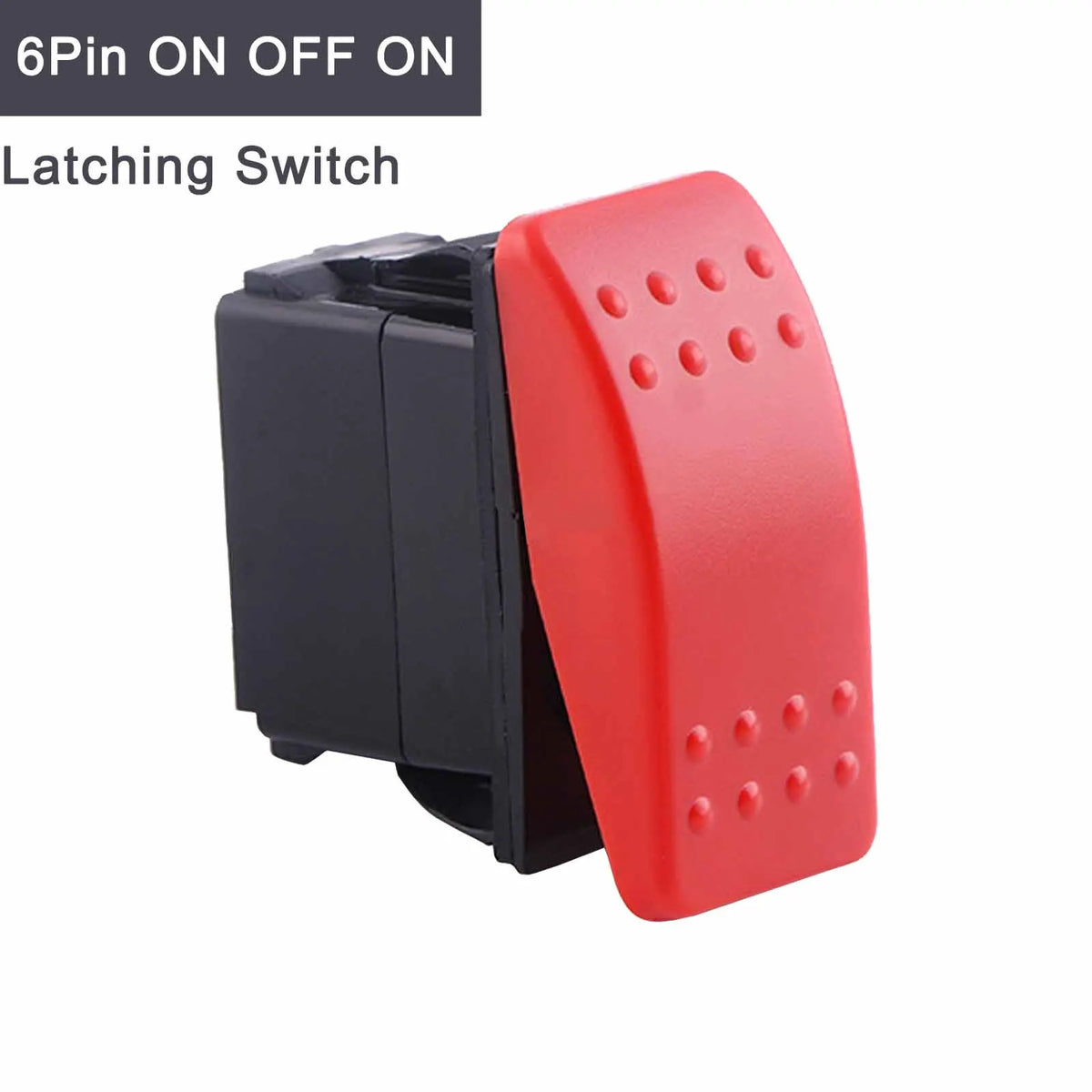 12V 24V Hazard Warning Rocker Switch Red Light Lamp Emergency Stop Toggle Switch for Car Truck RV Camper Boat Marine Waterproof