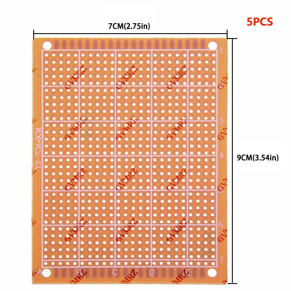 9x15CM/5x7CM/7x9CM Universal Through Hole Perfboard Phenolic PCB Prototype Board for DIY Electronic Projects