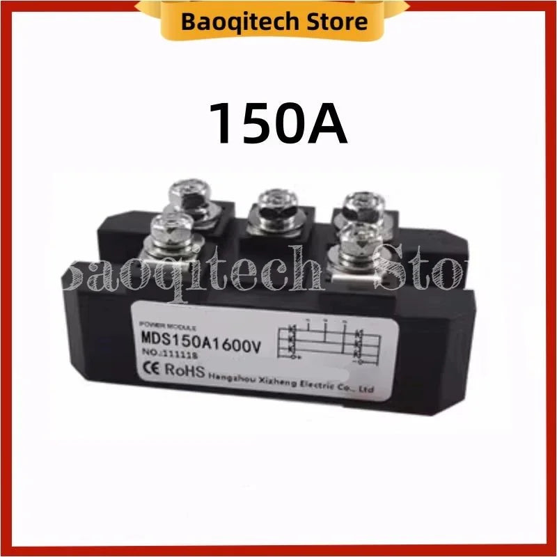 MDS 150Amp 1600V Three phase rectifier bridge MDS150A1600V  12V 24V 36V 48V 220V 480V 600V AC-DC high-power module