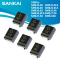 100Pcs TVS Diode SMBJ5.0A SMBJ5.0CA SMBJ6.0A SMBJ6.0CA SMBJ6.5A SMBJ6.8A SMBJ6.8CA SMBJ7.0A SMBJ7.5A SMBJ10A
