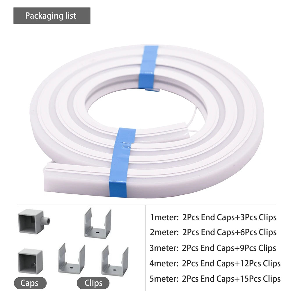 WS2812B WS2815 Neon Silica Gel Tube IP67 Waterproof Outdoor For WS2811 WS2813 SK6812 5050 Addressable RGB LED Strip