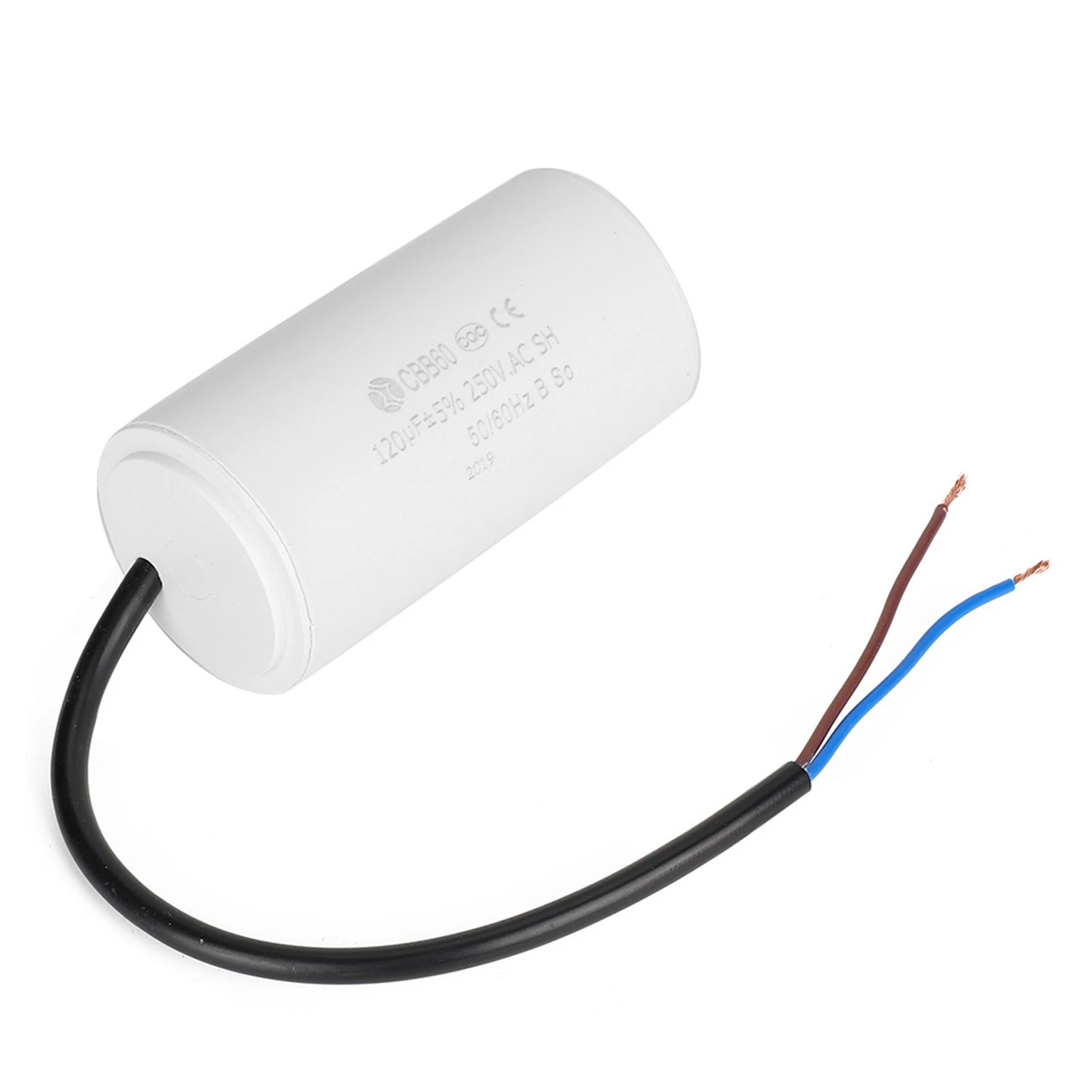 CBB60 Run Capacitor with Wire  250V AC 120uF 50/60Hz for Motor Air Compressor CBB60 Capacitor Motor Capacitor Run Capacitor