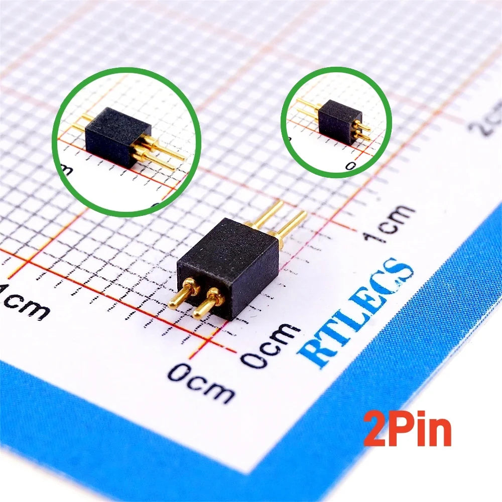 2 5 20 Pcs Spring Loaded 1.27 MM Pitch Pogo Pin Connector 2 5 6 8 10 Position Male Pad PCB Header Single Row Through Holes Probe