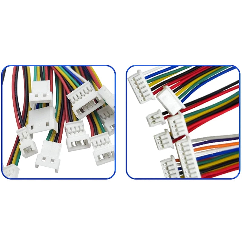 10PCS MX1.25 Extension Line 2P/3P/4P/5P/6P MX 1.25mm Pitch Male To Female extension cord Connector With 20cm Cable 28AWG