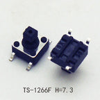 10PCS 6X6X7.3mm 4PIN DIP SMT Momentary Tact Button H=8.7mm With Cap Mini Push Button