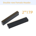 10/15/20PCS Single/Double-row Female Header Socket Pitch 2.54mm 2*2p 3p 4p 5p 6p 7p 8p 9p 10p12p14P16p18p20p22p40p Pin Connector
