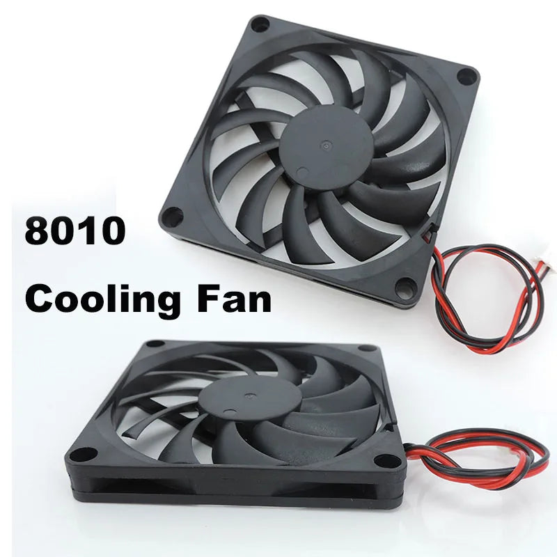 8cm 8010 DC 5V 12V 24V Cooling Fan Brushless for Reprap 3D Printer Parts DC Cooler 80 x 80 x 10mm Plastic Fan 2pin