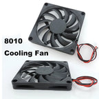 8cm 8010 DC 5V 12V 24V Cooling Fan Brushless for Reprap 3D Printer Parts DC Cooler 80 x 80 x 10mm Plastic Fan 2pin