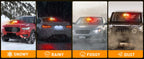Nilight Bright LED Strobe Lights , Car Windshield Warning Flash Light with Suction Cups, Hazard Safety Lamp for Truck