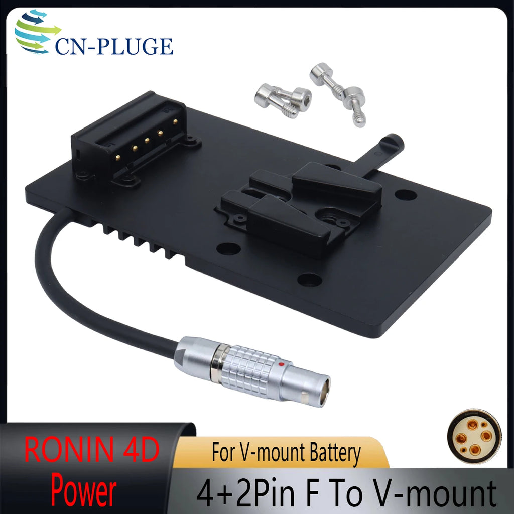 DJI Ronin 4D Camera V-Mount Battery Board To 1B 4+2Pin Female Plug