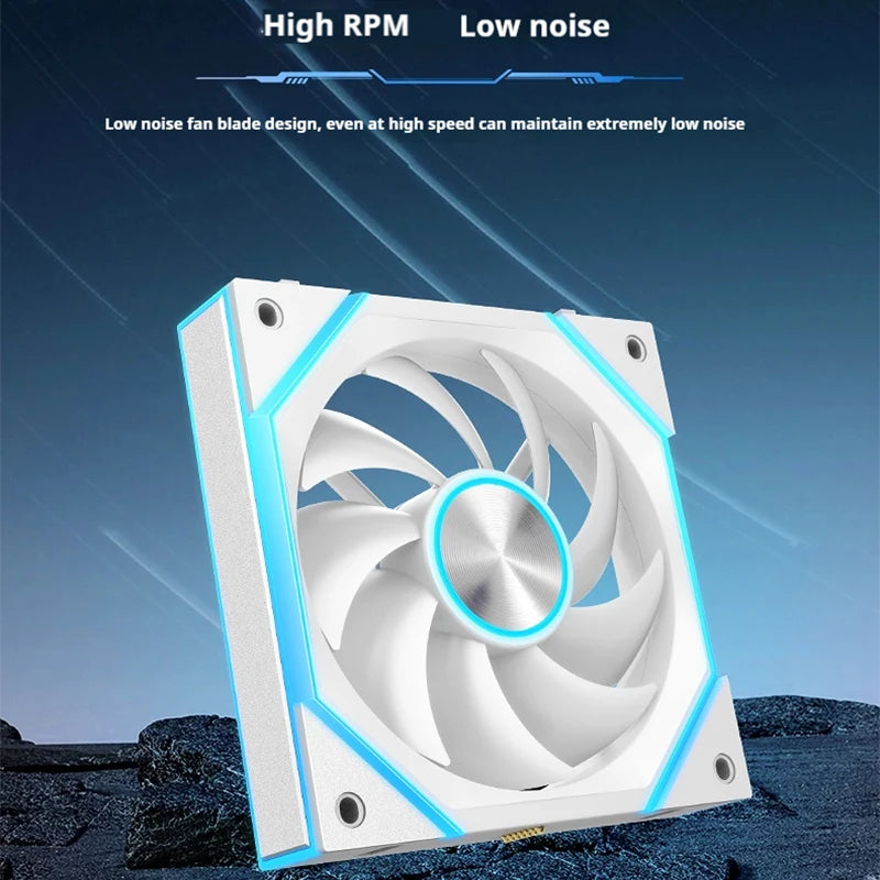 Star Brick P1 Jungle Leopard Interstellar SE Building Block Fan Triple ARGB 12cm Desktop Computer Wireless Splicing Fan