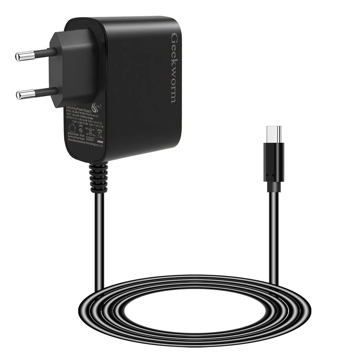 Geekbord Raspberry Pi 5 Power Supply XSL-GaN-PD 27W 5.1V 5A USB-C