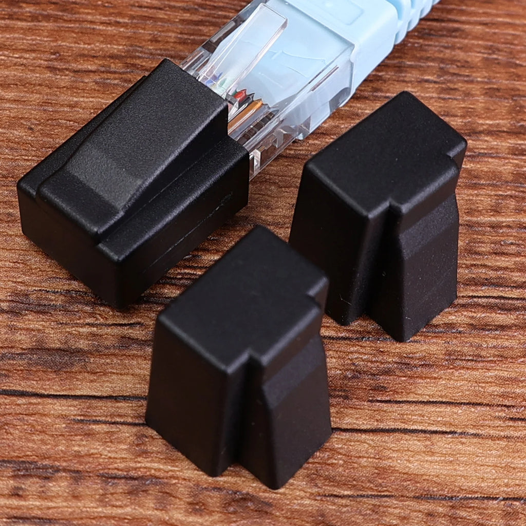 10-100PCS RJ45 Connectors Dust Cover Ethernet Cable Protective Case Cap for RJ45 Pass Through Connector Network Cat6 Cat7