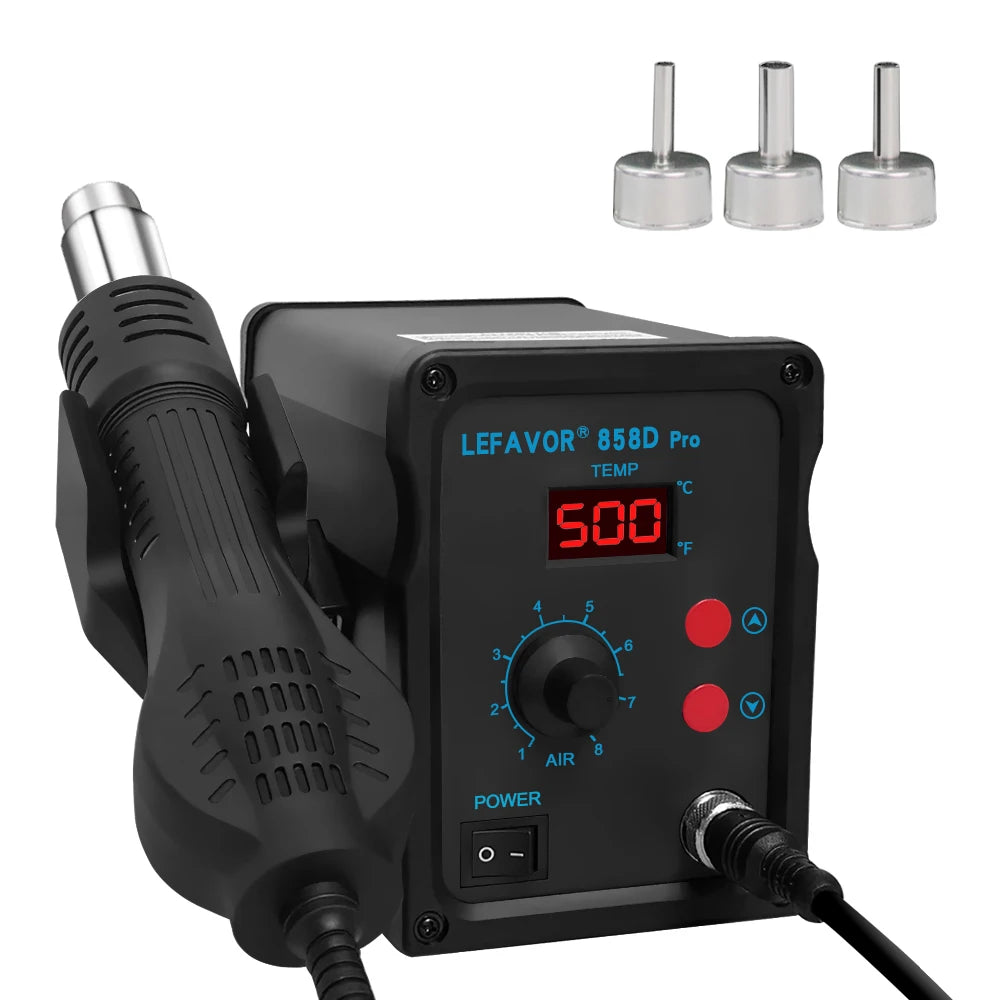 858D Hot Air Gun BGA Soldering Rework Station Blower Hair Dryer Hairdryer Soldering Heat Gun 220V 110V  SMD SMT Welding Repair