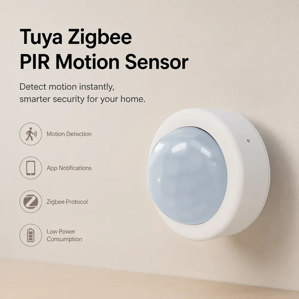 Tuya Zigbee 3.0 Motion Sensor Infrared Human Body Infrared Sensor Works With Tuya Smart Life Zigbee2MQTT Home Assistant ZHA