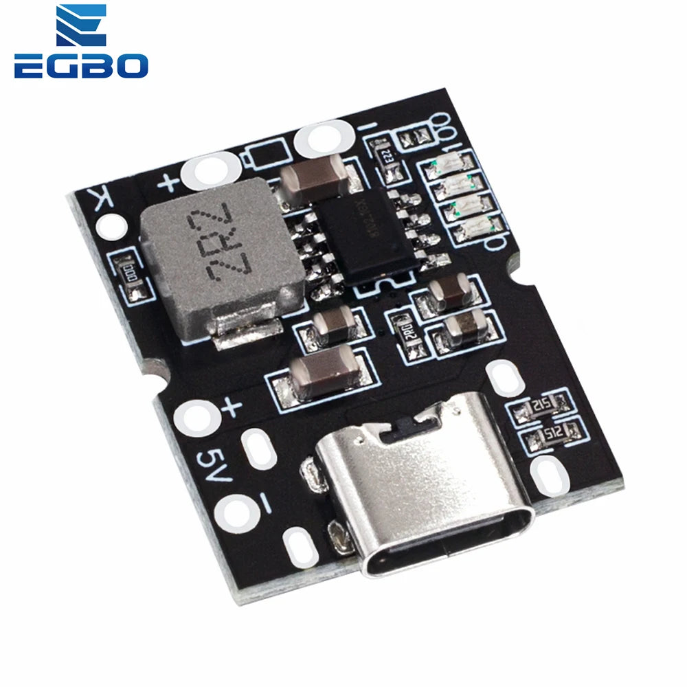 Type-C USB 5V 2A Boost Converter Step-Up Power Module Lithium Battery Charging Protection Board  LED Display USB For DIY Charger