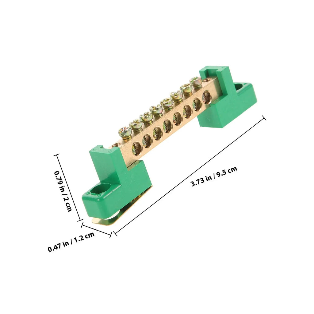 2Pcs Copper Terminal Connector Bus Bar Heavy Duty Ground Bus Bars Electrical Grounding Block Stable Connection for Distribution