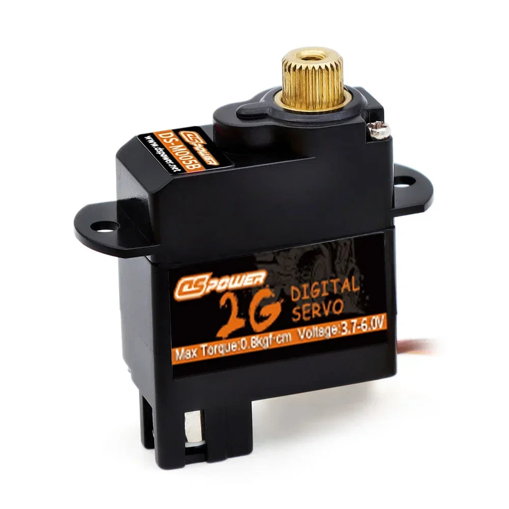 DSPOWER 2g Plastic/Metal Gear Motor Mini Micro Servos for RC Car Airplanes Fixed-wing Quadcopter Boat Plane Robot Wltoys Axial