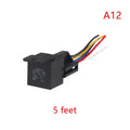 40A 12V-72V Automotive Relay 4/5Pin with Interlocking Socket Heat Resistant for Truck Van Moto Daily Use