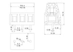 100pcs KF128-2.54/3.5/3.81/5.0/5.08/7.62 2P/3P Spliceable 5.0mm 5.08mm 7.62mm Pitch Straight PCB Screw Terminal Block Connector
