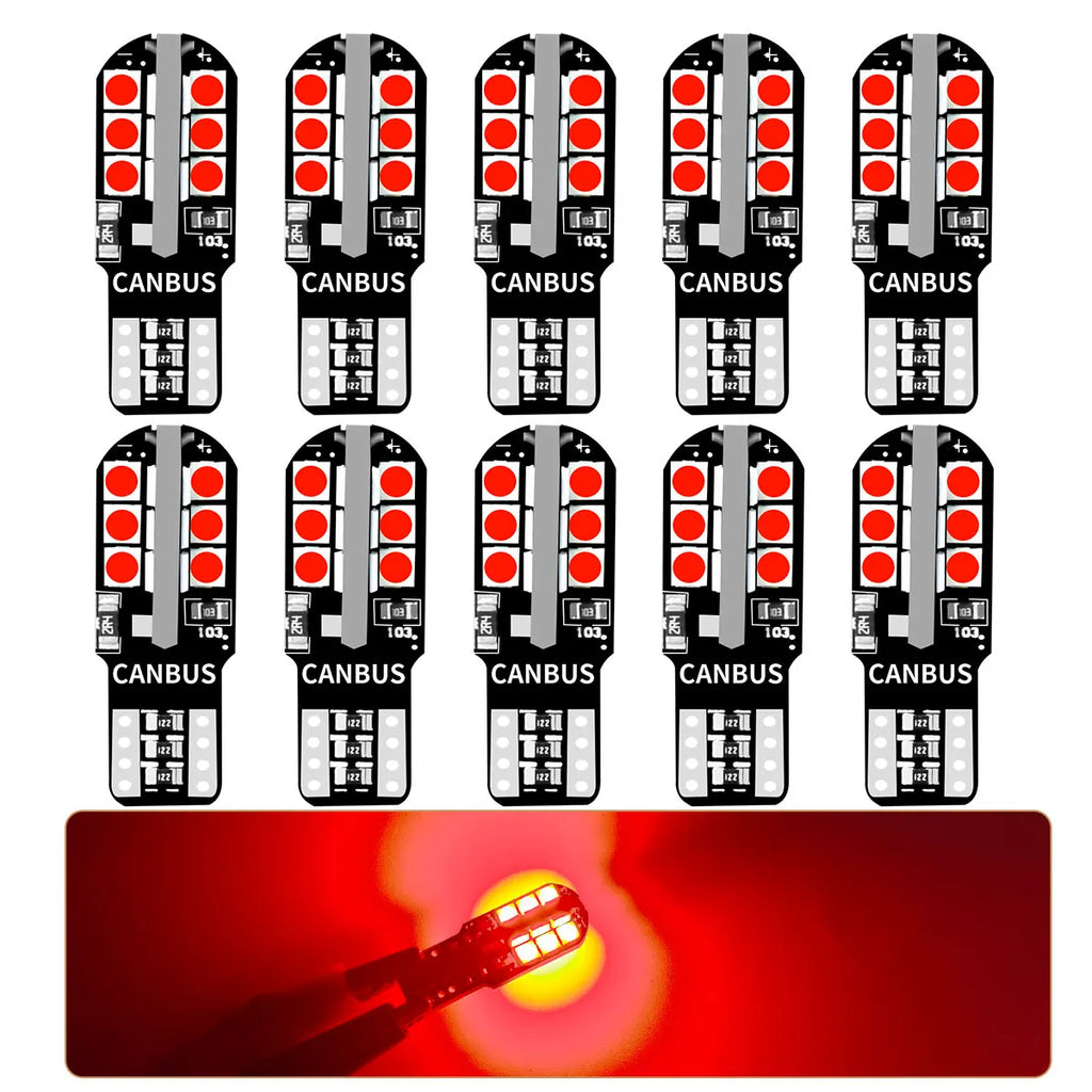 Car Signal Bulbs W5W WY5W 192 194 168 3030 24SMD LED T10 Super Bright 600LM Colors Options for Car Turn Signal Brake Stop Lights