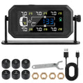 H13 Truck Car Tyre Pressure Monitor 6 External Sensors Tire Pressure Monitoring System Intelligent Temperature Warning Fuel Save