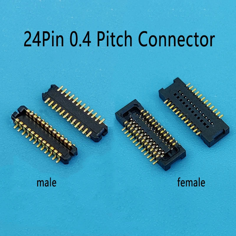 5pcs 24Pin 0.4 Pitch Board-to-Board Connectors For Garmin GPS FPC Repair Parts 0.4mm Spacing 24P Male Female Socket Connetor