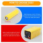 Yellow PVC Heat Shrink Tube Width 17mm ~ 200mm Waterproof Insulated 18650 Battery Pack Wrap Cable Sleeve Lithium Film Case