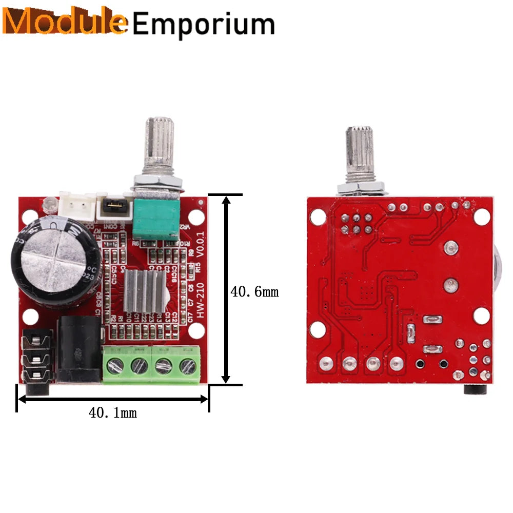 PAM8610 Digital Power Amplifier Board 2x15w Dual Channel Stereo Mini Class D 12V Mini Hi-Fi Audio Stereo Module 2X10W