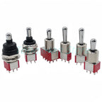 1pc SH T8013-Z1 12mm ON-OFF-ON SPDT DPDT 3/6/12PinS 2/3Position Maintained Toggle Switch Large Long Handle 3A 250VAC/5A 125VAC