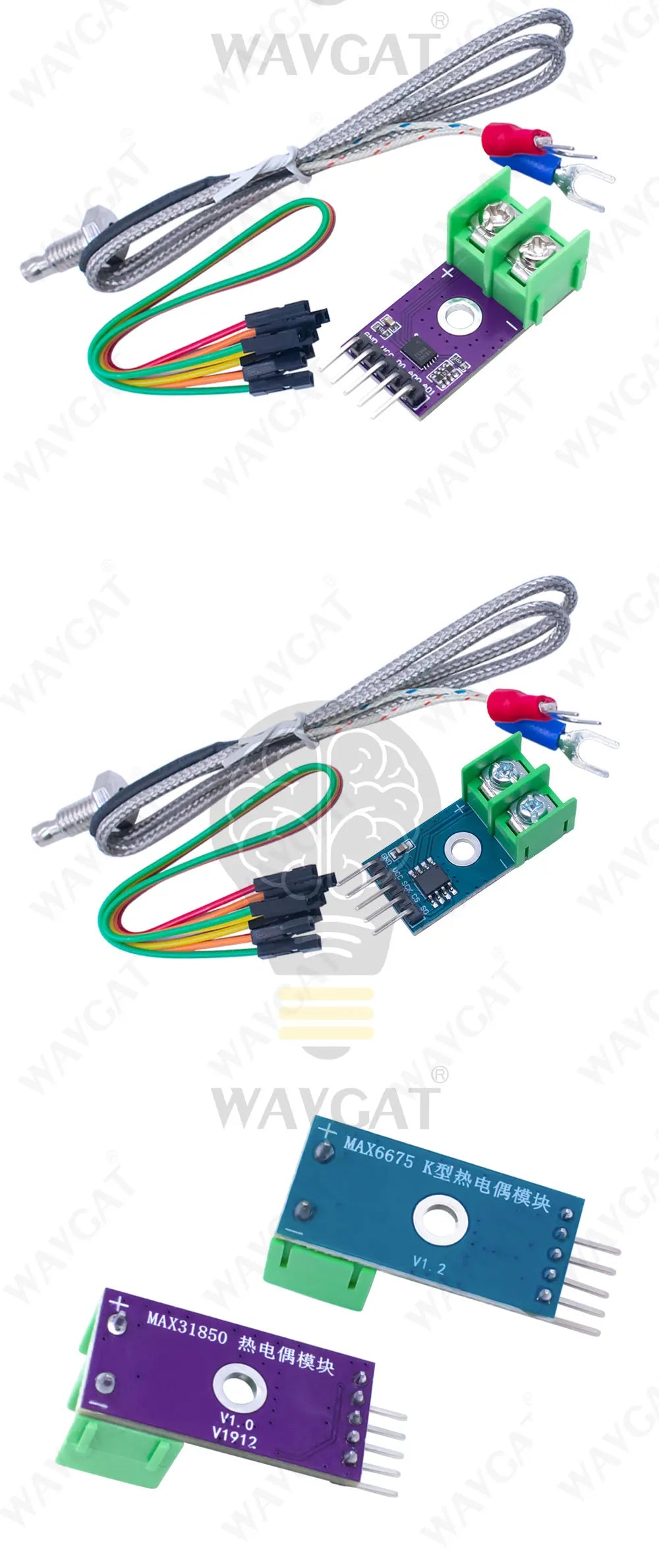 MAX31850 MAX6675 K,J,N,T,E thermocouple module temperature measurement acquisition and detection sensor