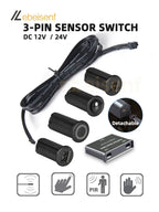 Touch Sensor Switch Hand Sweep Switch 5A 12V-24V IR Motion Sensor Hand Wave Scan Smart LED Closet Cabinet Light/Wardrobe Lamp