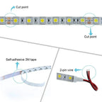 5V 12V 24V LED Light Strip Waterproof SMD 5050 5M Ledstrip 5 12 24 V Volt RGB Tape LED Strip Light For Room Bedroom TV Backlight