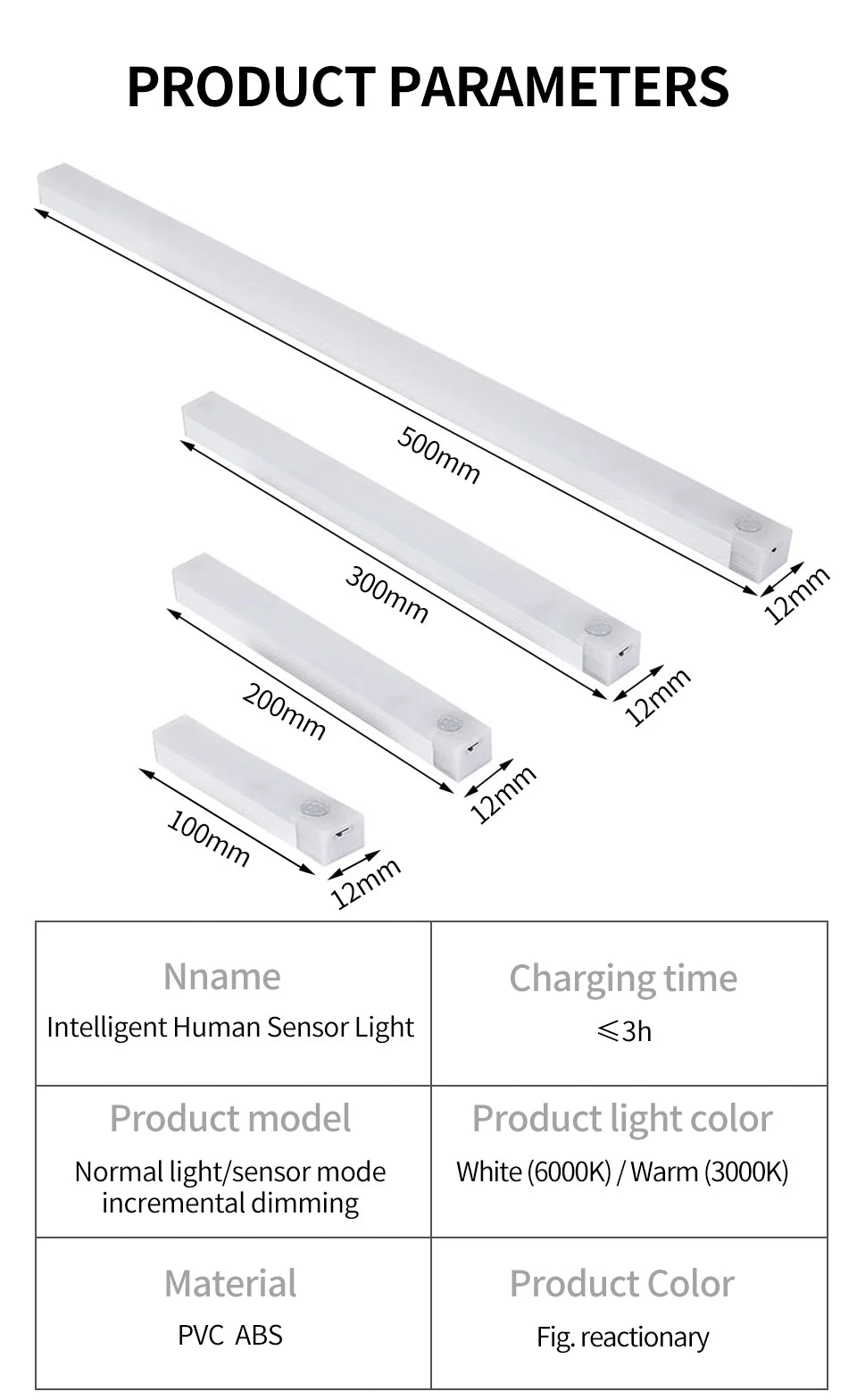 Motion Sensor Light Wireless LED Night Light Rechargeable Night Lamp Closet Cabinet Wardrobe Lamp Kitchen Staircase Backlight