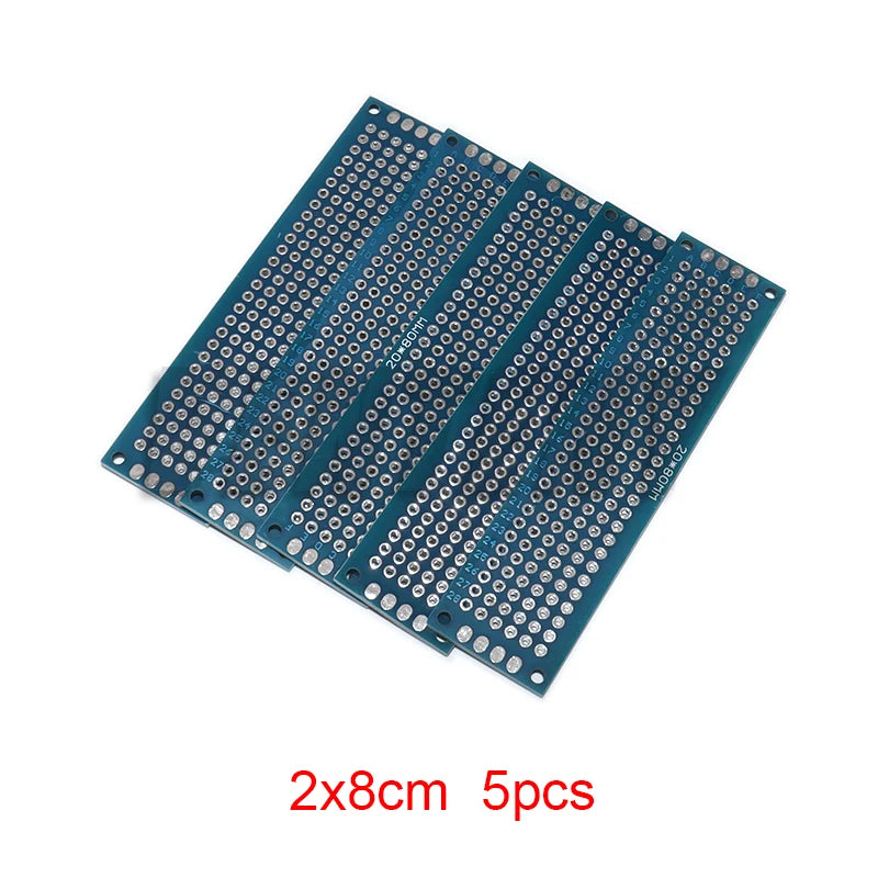 5-10PCS 3x7cm 4x6cm 5x7cm 7x9cm Prototype BoardsBlue Circuit Perfboard Double Sided Circuit Boards DIY Electronic Kit