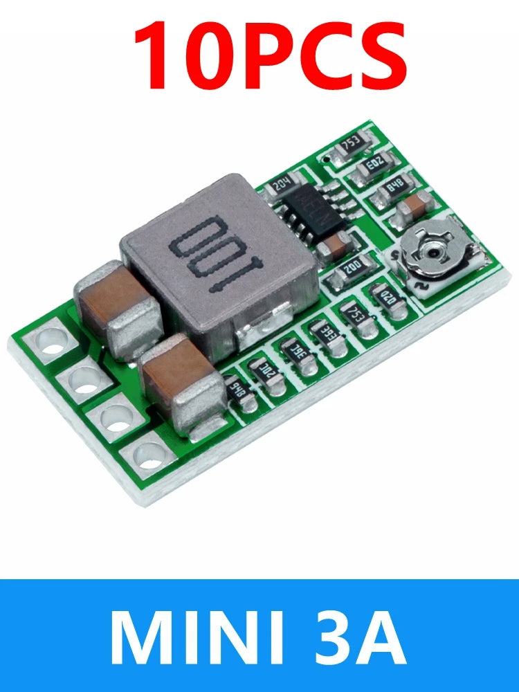 10PCS Mini DC-DC 12-18V To 5V 3A Step Down Power Supply Module Voltage Buck Converter Adjustable 97.5% 1.8V 2.5V 3.3V 5V 9V 12V