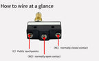 10Pcs SPDT NO+NC Hinge Roller Lever Microswitch Action Switch