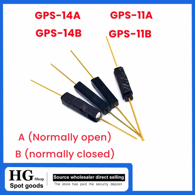5pcs/Lot GPS-14A GPS-14B 14MM 11A 11B reed tube A normally open B normally closed plastic sealed magnetic switch