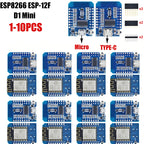 1-10pcs ESP8266 D1 Mini WIFI Development Board ESP-12F Wemos D1 Mini Nodemcu Lua Iot Board 3.3V Met Pins TYPE-C/Micro USB XZG