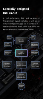 FiiO JadeAudio KA11 USB DAC AMP Hi-Res Audio Type-C to 3.5mm Adapter USB Dongle DAD256