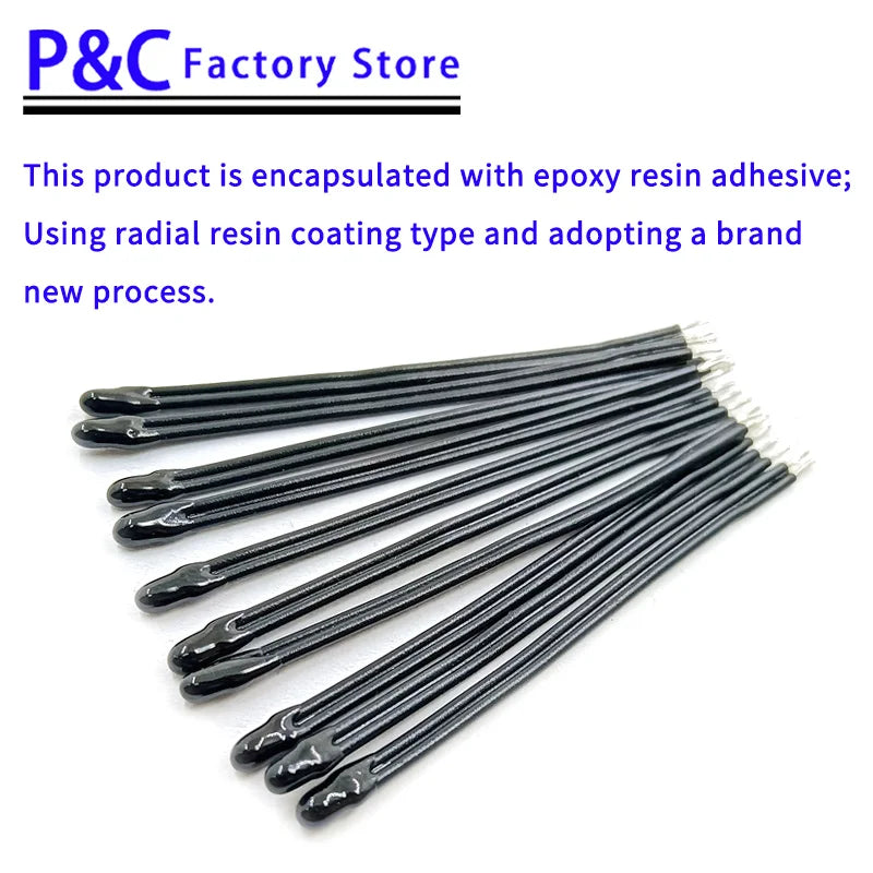 NTC Thermistor MF52D Small Leather Wire 1K/1.5K/2K/3K/5K/10K/30K/50K/100K B3950 B3435 Temperature Sensor 1%