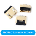50Pcs/lot FFC FPC Connector 0.5mm 1.0mm 4P/6P/8P/10P/12/14/16/20/24/30/32/40P Pin Flip Type Ribbon Flat Connector Bottom Contact