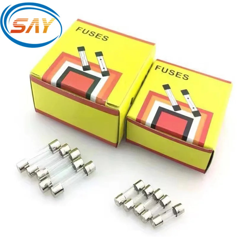 Glass Fuse  5*20MM 6*30MM  100PCS/LOT 250V 0.1A 0.2A 0.3A 0.5A 1.25A 1.5A 3.15A 6.3A 1A 2A 3A 4A 5*20 5X20  Fast Blow