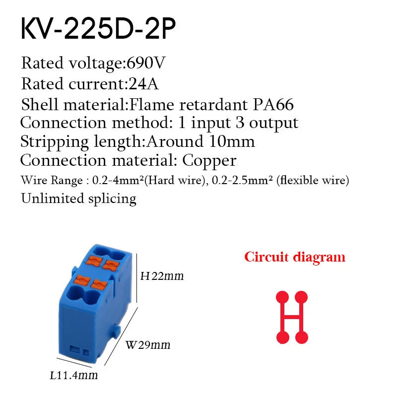 Wire Electrical Cable Connectors PTFIX 2.5mm² Terminal Block Plug-in Splitter Spliceable DIN-Rail Junction Box Connection Tools